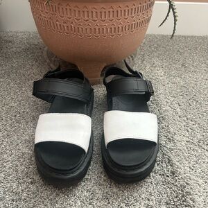 Dr. Martens Black and White Sandals